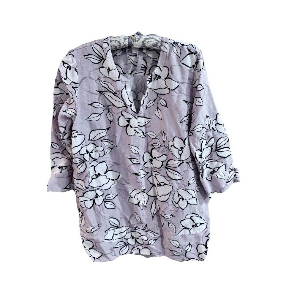 J. Jill Purple Floral Blouse
